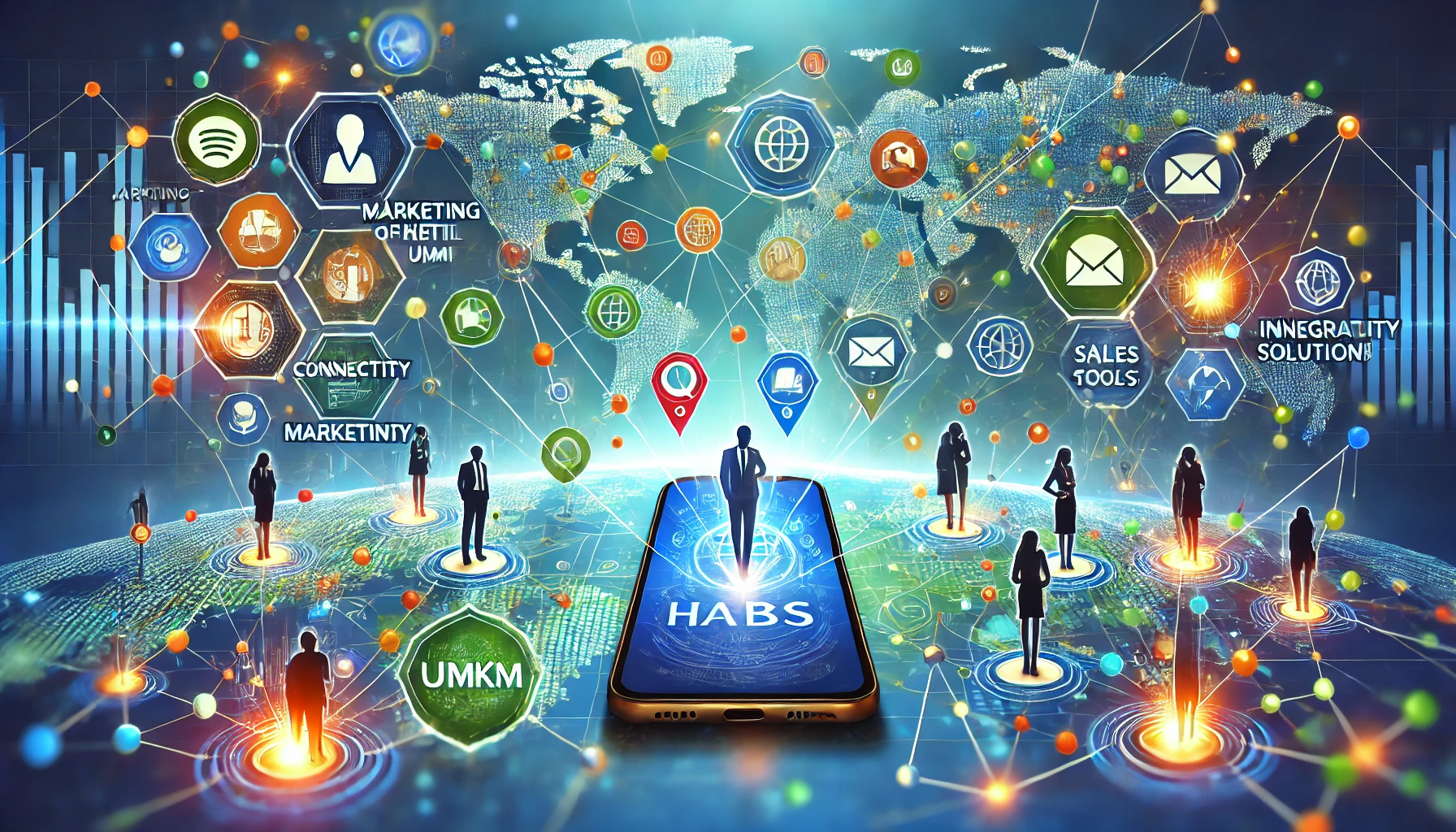 HABS adalah platform revolusioner yang memudahkan UMKM mengakses pasar luas melalui Big Data Publik. Dengan HABS, pemilik usaha dapat menjangkau calon konsumen, pengecer, dan pemasok secara efisien menggunakan smartphone mereka. Platform ini juga memberikan inspirasi untuk peluang bisnis baru dan strategi pemasaran yang lebih efektif.